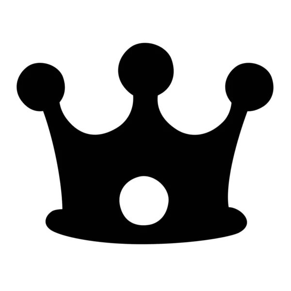 Korona Króla Solid Ikona Stylu Solid — Wektor stockowy