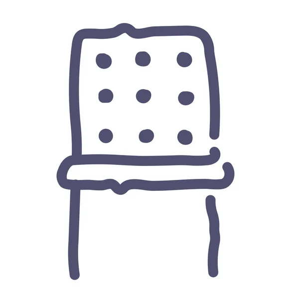 Chair Furniture Internal Icon Outline Style — 스톡 벡터