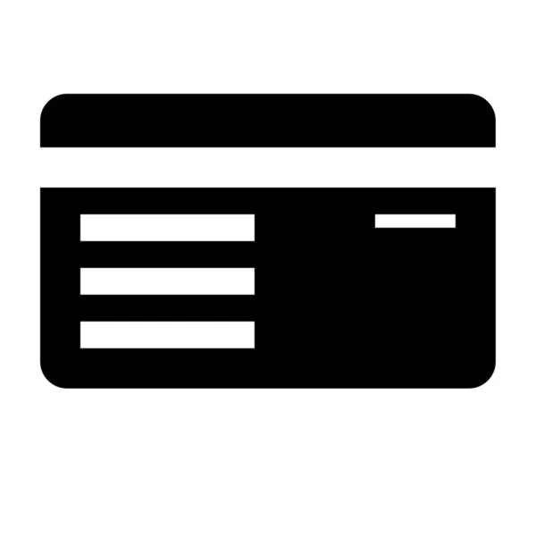 Kreditkortsikon Solid Stil — Stock vektor