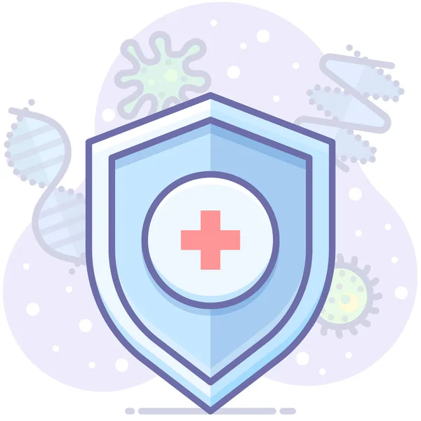 Health Healthcare Medicine Icon Filled Outline Style — Stock Vector