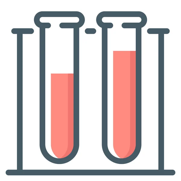 Ανάλυση Εικονίδιο Αίματος Δοκιμής Γεμισμένο Στυλ Περίγραμμα — Διανυσματικό Αρχείο