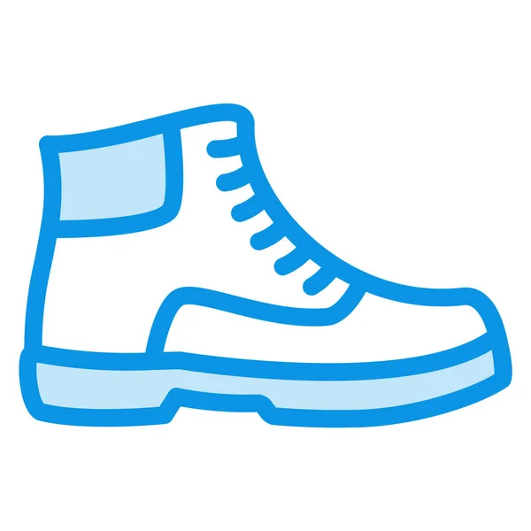 Botas Zapatos Icono Invierno Estilo Contorno Lleno — Vector de stock