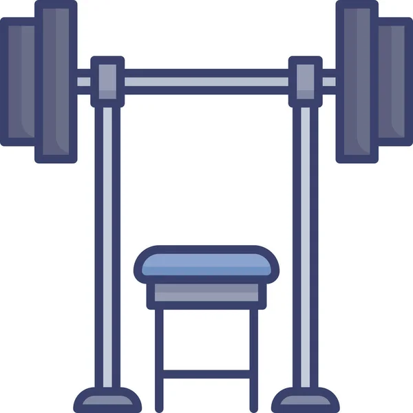 Ikona Zařízení Lavice Cvičení — Stockový vektor