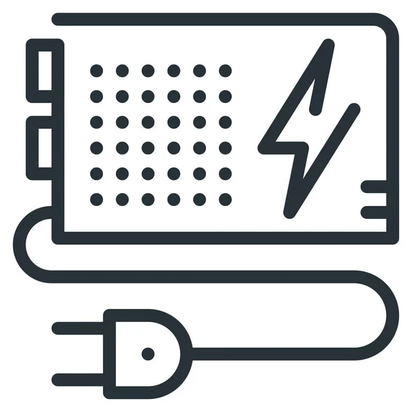 Icono Fuente Alimentación Batería Categoría Dispositivos Electrónicos Electrodomésticos — Archivo Imágenes Vectoriales