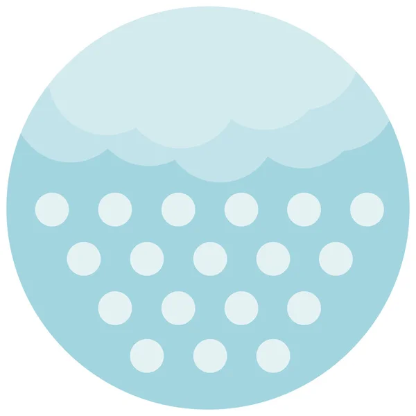 Prévision Grêle Neige Icône Dans Style Badge — Image vectorielle