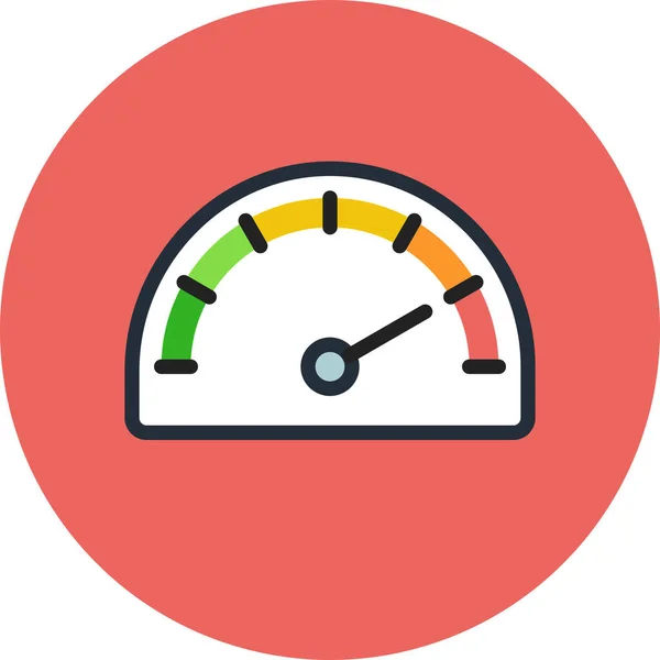 填充轮廓风格的仪表盘性能图标 — 图库矢量图片