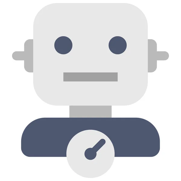 Icône Intelligence Artificielle Bot Dans Style Plat — Image vectorielle