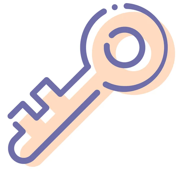 Πρόσβαση Κλειδί Εικονίδιο Κωδικού Πρόσβασης Γεμισμένο Στυλ Περίγραμμα — Διανυσματικό Αρχείο
