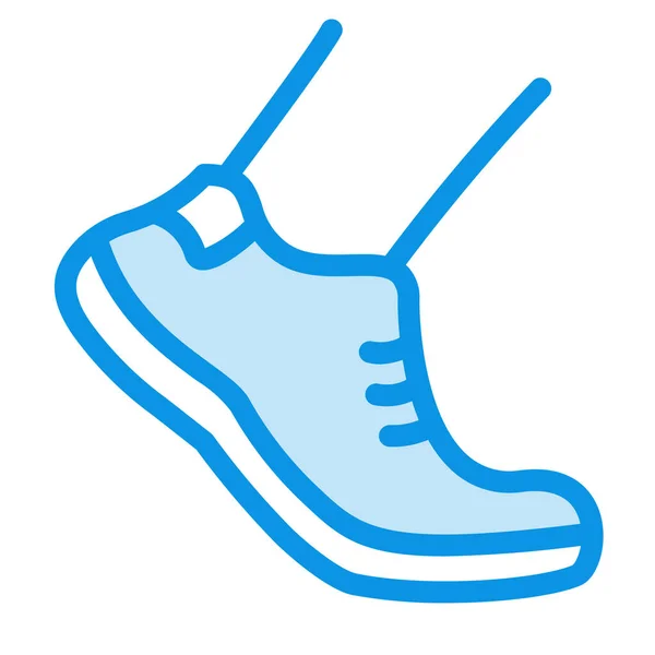Icono Zapato Pie Permitido Estilo Contorno Lleno — Vector de stock