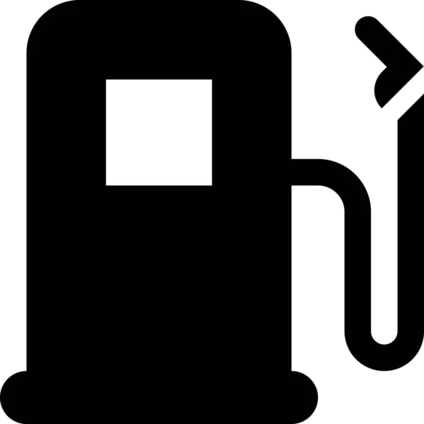 Icono Gasolinera Combustible Estilo Sólido — Vector de stock