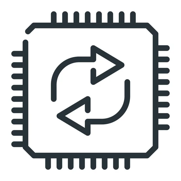 Núcleo Icono Hardware Cpu — Vector de stock