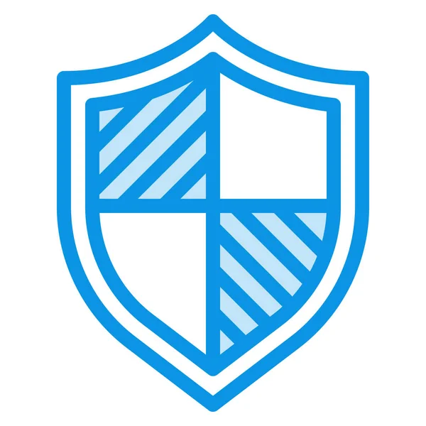 Escudo Seguridad Icono Antivirus Estilo Contorno Lleno — Vector de stock
