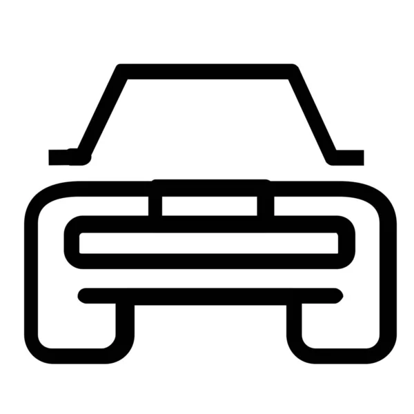 Icono Del Vehículo Transporte Coche Estilo Esquema — Vector de stock