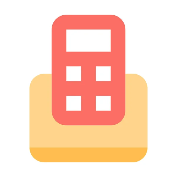 Ícone Estático Dect Telefone Estilo Plano — Vetor de Stock