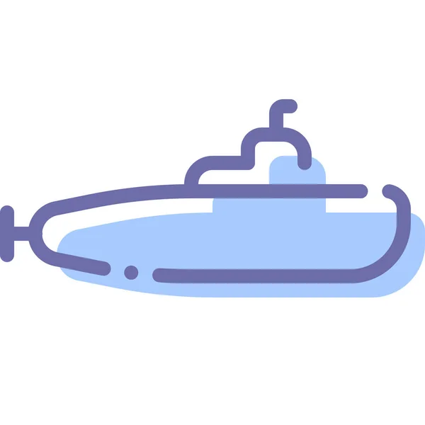 Military Submarine War Icon — Stock Vector