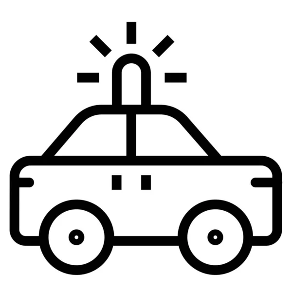 Gobierno Icono Policía Coches Estilo Esquema — Vector de stock