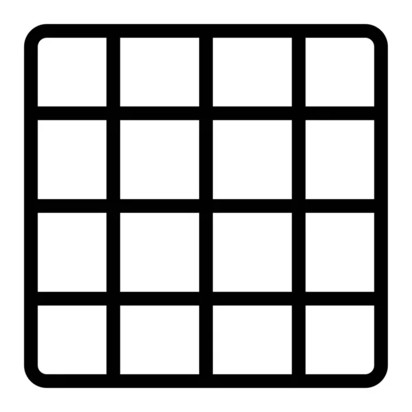 Grid Outline Icône Son Musique Dans Style Outline — Image vectorielle