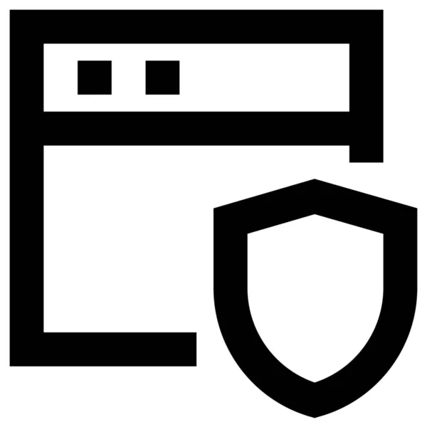 Ikona Zabezpečení Ochrany Stylu Osnovy — Stockový vektor
