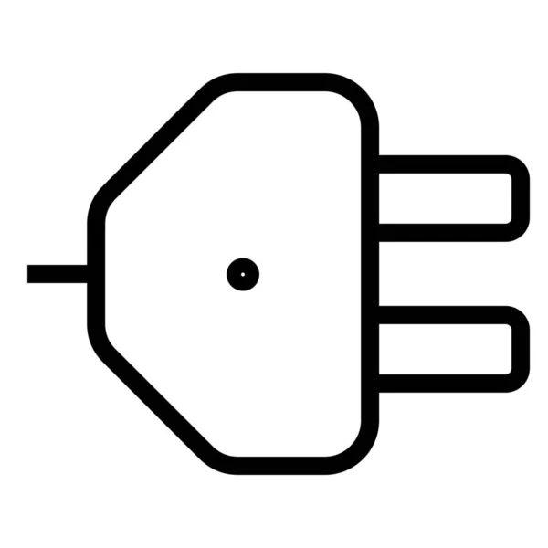 电气连接轮廓图标在轮廓风格 — 图库矢量图片