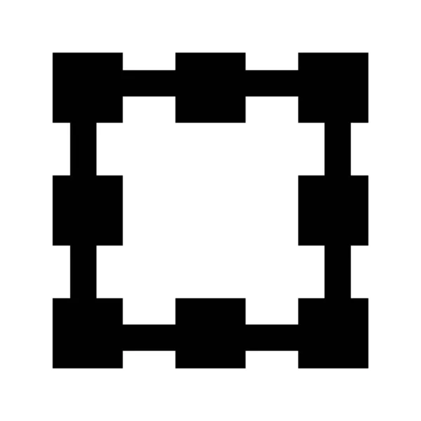 Значок Форми Анкера Прямокутника Суцільному Стилі — стоковий вектор