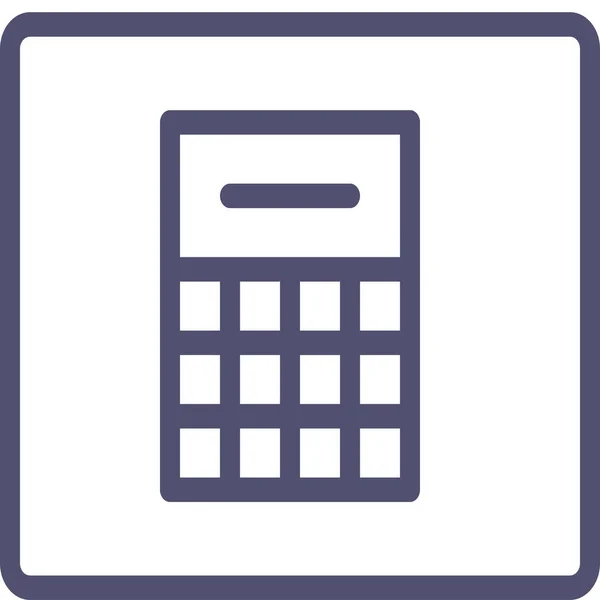 Ikona Grafiki Kalkulatora Stylu Outline — Wektor stockowy