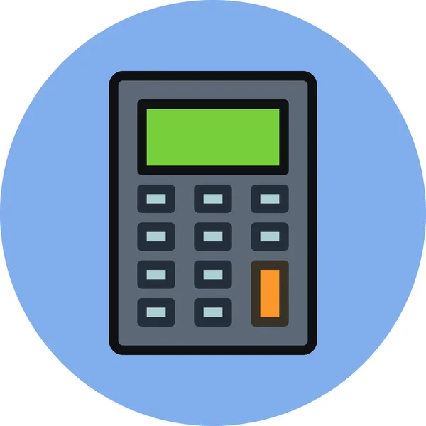 Bereken Calculator Apparaat Pictogram Gevulde Omtrek Stijl — Stockvector