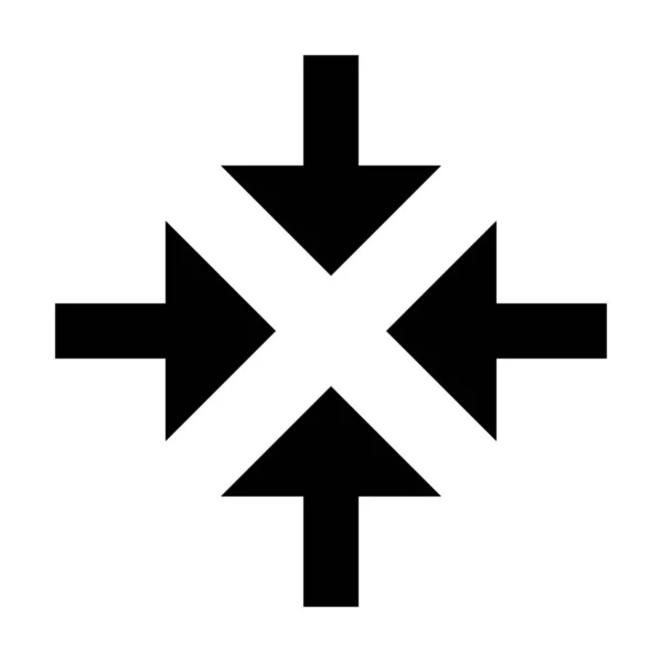 Zusammenbruch Solid Arrows Symbol Solid Stil — Stockvektor