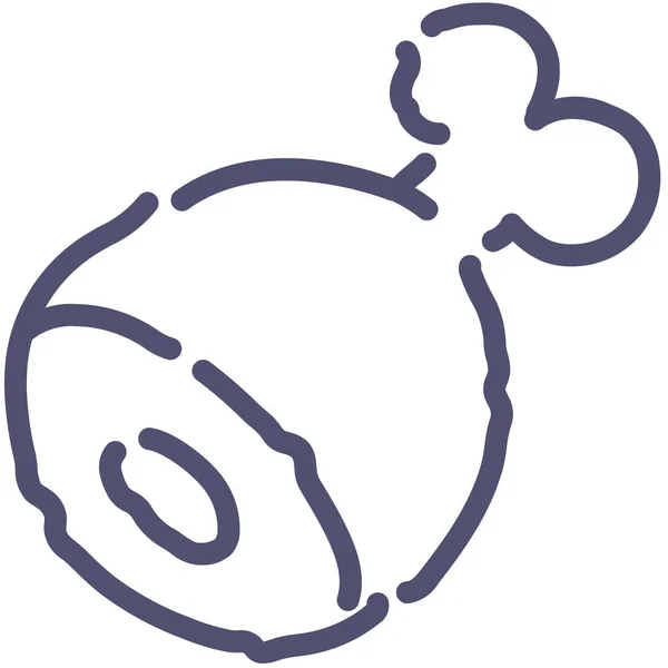 Leg Meat Pork Icon Outline Style — 스톡 벡터