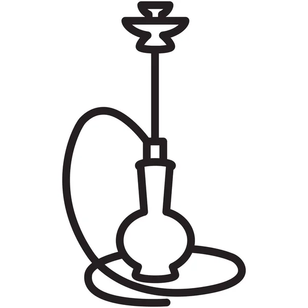 Arabisch Shisha Roken Icoon Outline Stijl — Stockvector