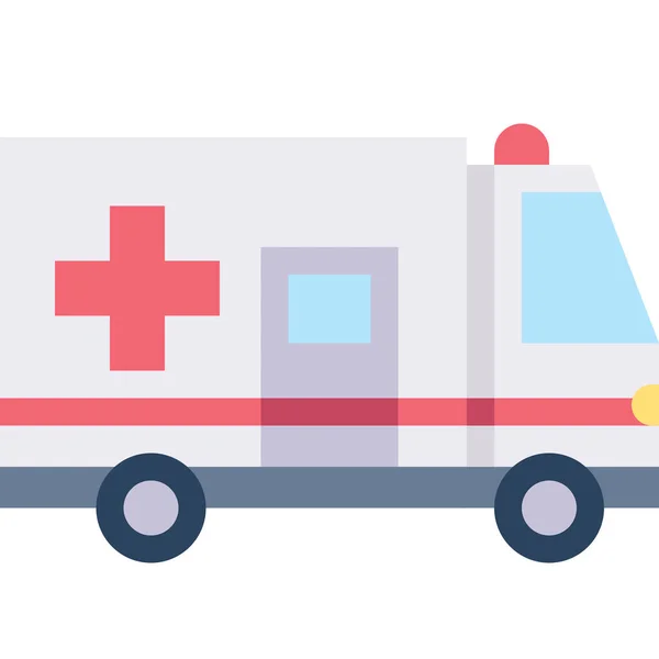 Ambulanza Icona Medica Sanitaria Negli Ospedali Nella Categoria Sanitaria — Vettoriale Stock