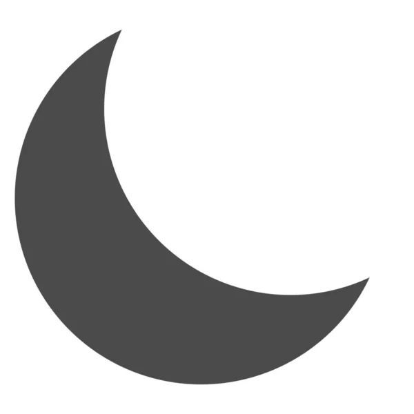 Crescent Mode Moon Icon Solid Style — Stock Vector