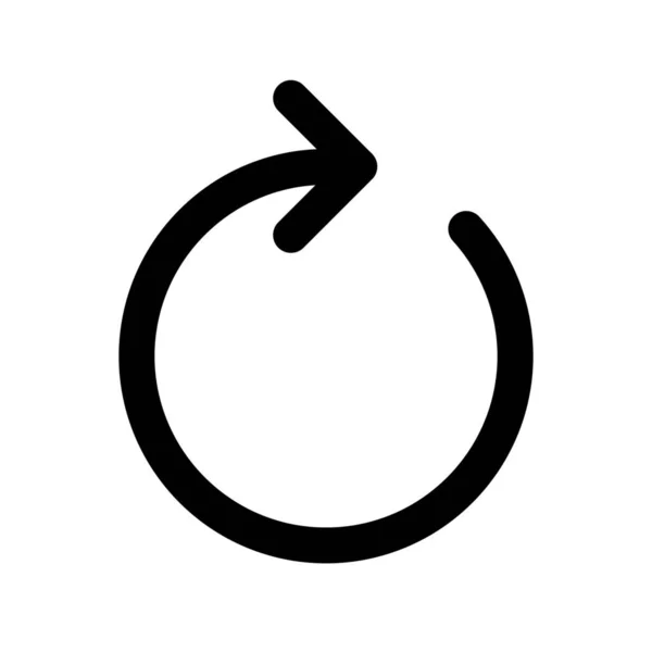 Wiederholen Sie Das Redo Refresh Symbol Outline Stil — Stockvektor