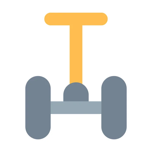 Scooter Segway Transport Icon Flat Style — Stock Vector