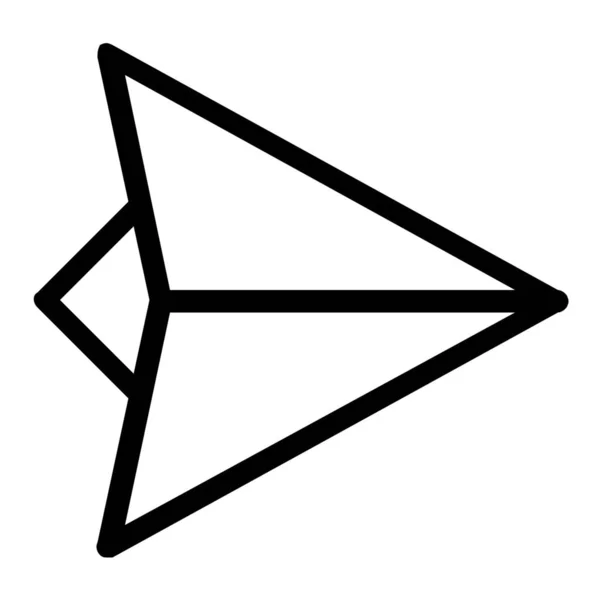 Значок Паперу Повідомлення Літака Стилі Контур — стоковий вектор