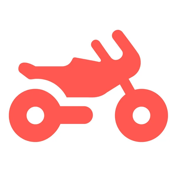 ソリッドスタイルのオートバイバイクアイコン — ストックベクタ