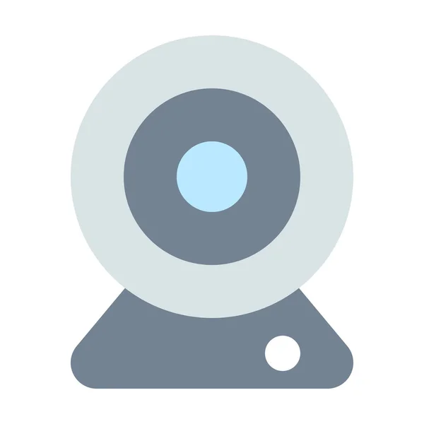Ícone Webcam Vigilância Segurança Estilo Plano — Vetor de Stock