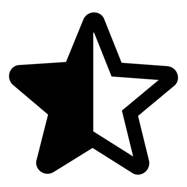 Rating Star Solid Icoon Solid Stijl — Stockvector