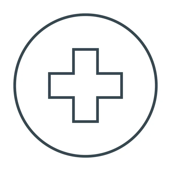 Σταυρό Ιατρική Εικονίδιο Στην Κατηγορία Νοσοκομεία Υγειονομική Περίθαλψη — Διανυσματικό Αρχείο