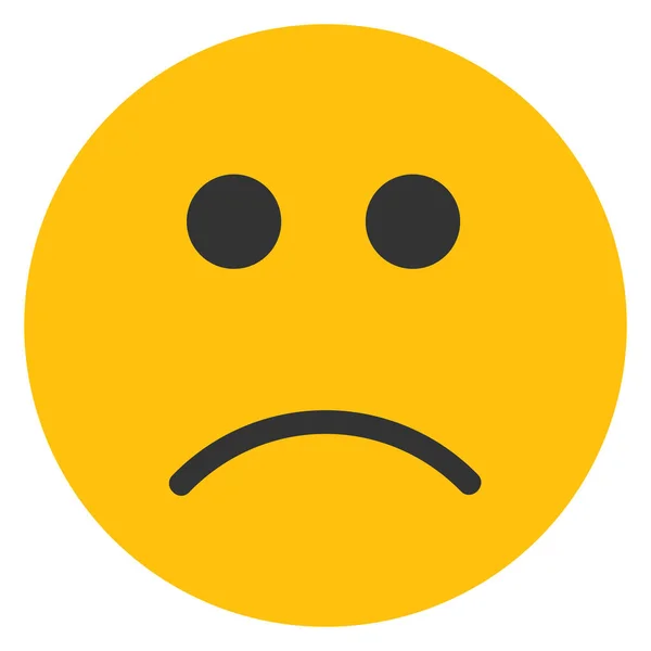 Emoticons Sad Sad Face Icon Flat Style — Stockový vektor