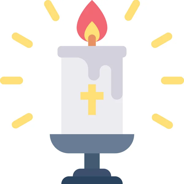 Икона Огня Свечах Категории Пасха — стоковый вектор