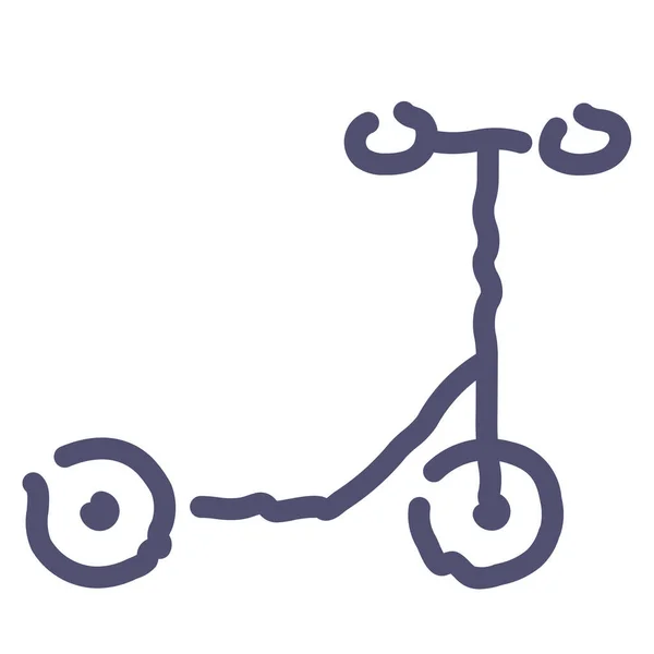 Icône Sport Scooter Enfants Dans Style Outline — Image vectorielle