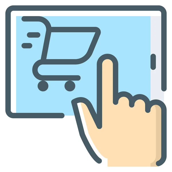 Buy Ecommerce Mobile Store Icon — Stock Vector