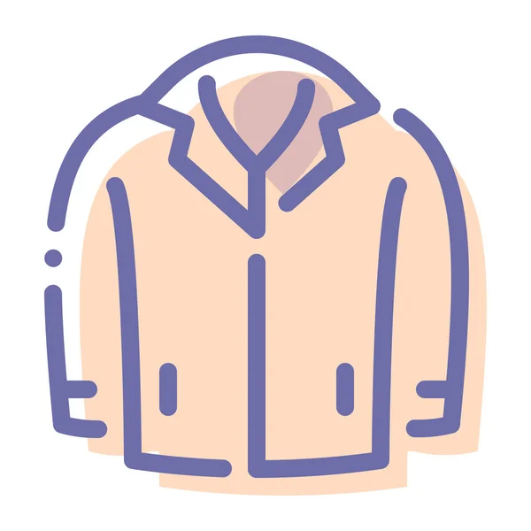 Ropa Demi Chaqueta Icono Estilo Contorno Lleno — Archivo Imágenes Vectoriales