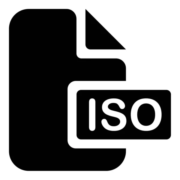 Extension Iso Solid Icon Solid Style — Stock Vector