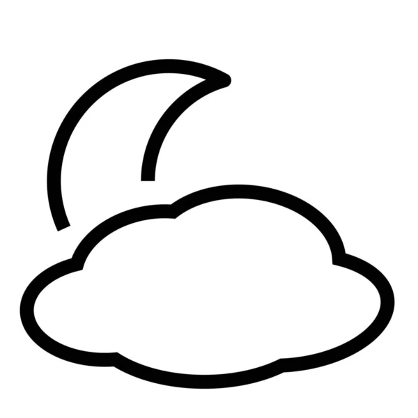 Nubes Creciente Lote Icono Estilo Esquema — Vector de stock