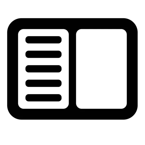 Notebook Page Icono Sólido Estilo Sólido — Vector de stock