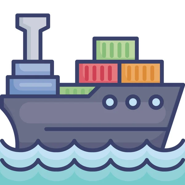 Box Frachtlogistik Ikone — Stockvektor