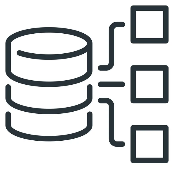 Arquitectura Base Datos Estructura Icono — Vector de stock