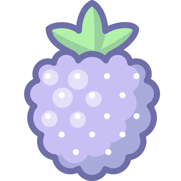 Berry Raspberry Filled Outline Icon Filled Outline Style — Stock Vector