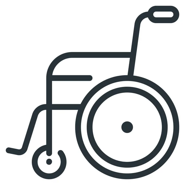 Silla Ruedas Con Discapacidad Icono — Vector de stock